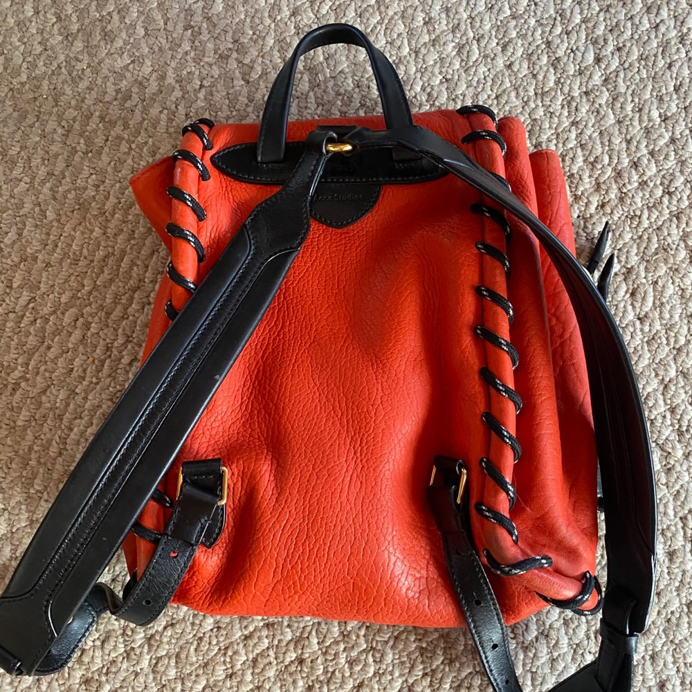 Acne Rope Backpack red leather - Picture 9 of 12